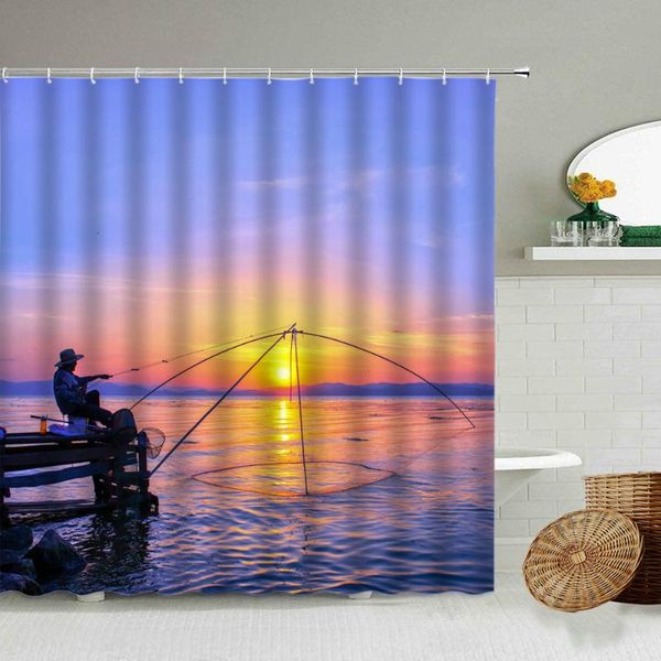 sunset sea natural scenery shower curtain river pier fishing bathroom accessories with hook hanging waterproof screen washable curtains
sunset sea natural scenery shower curtain river pier fishing bathroom accessories with hook hanging waterproof screen washable curtains