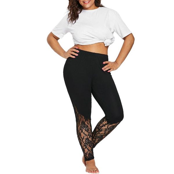 women's leggings fashion women lace plus size skinny sport fitness elastic high waist legins femme workout push up, Black
women's leggings fashion women lace plus size skinny sport fitness elastic high waist legins femme workout push up, Black