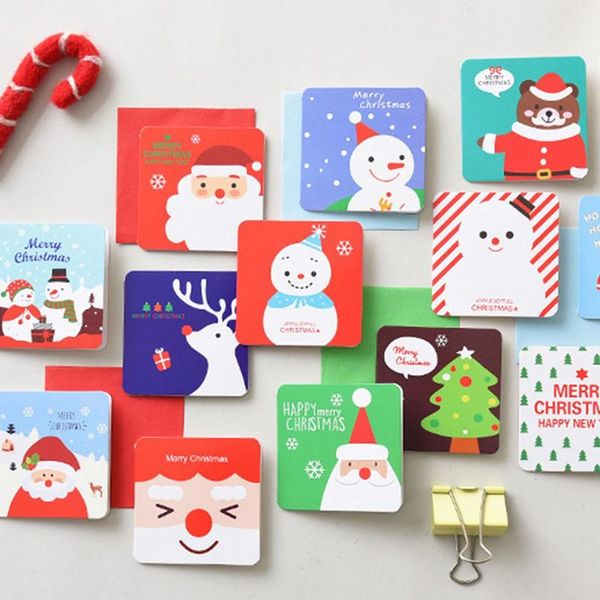 greeting cards 16/20/24pcs/lot christmas card kids mini blessing envelope year postcard gift party
greeting cards 16/20/24pcs/lot christmas card kids mini blessing envelope year postcard gift party