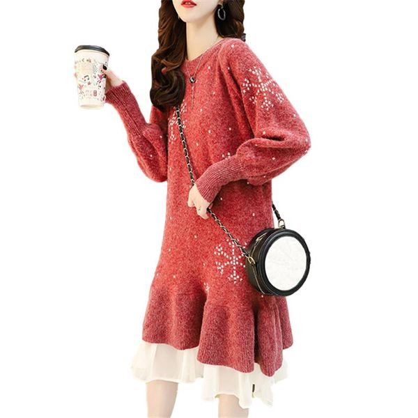casual dresses autumn fashion long knitted sweater dress women net yarn hem splicing vestidos slim sleeve knitting trumpet female, Black;gray
casual dresses autumn fashion long knitted sweater dress women net yarn hem splicing vestidos slim sleeve knitting trumpet female, Black;gray