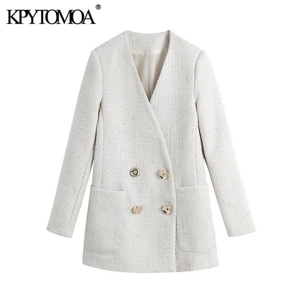 women fashion double breasted loose tweed jacket coat vintage long sleeve pockets female outerwear chic 210416, Black;brown
women fashion double breasted loose tweed jacket coat vintage long sleeve pockets female outerwear chic 210416, Black;brown