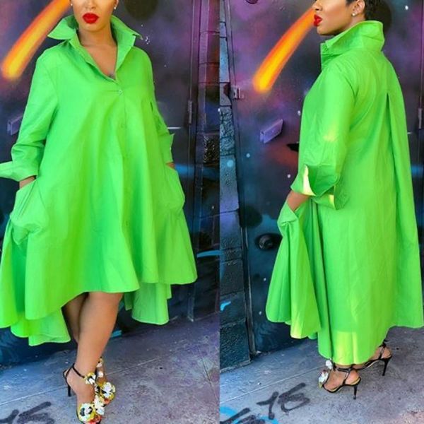 casual dresses women loose shirt turn down collar irregular style fashion streetwear solid asymmetry plus size xl female robes, Black;gray
casual dresses women loose shirt turn down collar irregular style fashion streetwear solid asymmetry plus size xl female robes, Black;gray