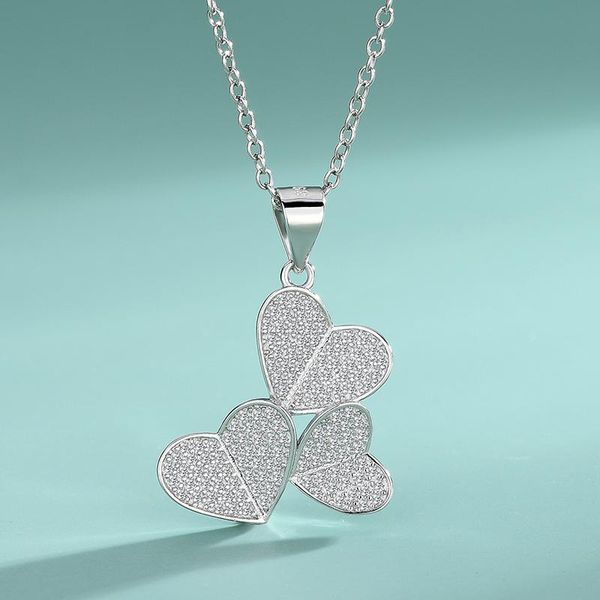 chains s925 sterling silver ladies secklace heart-shaped love necklace three peach hearts jewelry pendant fashion simplicity
chains s925 sterling silver ladies secklace heart-shaped love necklace three peach hearts jewelry pendant fashion simplicity