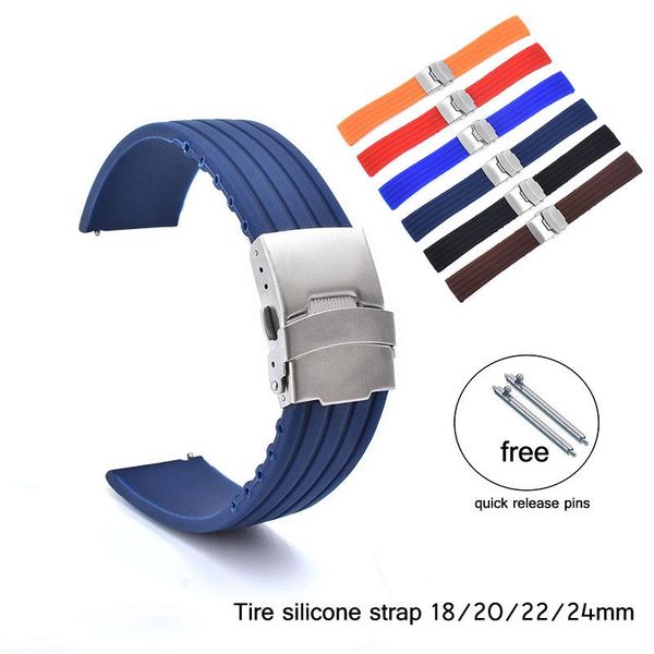watch bands 18mm 20mm 22mm 24mm soft silicone band sports rubber replacement strap bracelet belt security metal buckle wristband, Black;brown
watch bands 18mm 20mm 22mm 24mm soft silicone band sports rubber replacement strap bracelet belt security metal buckle wristband, Black;brown