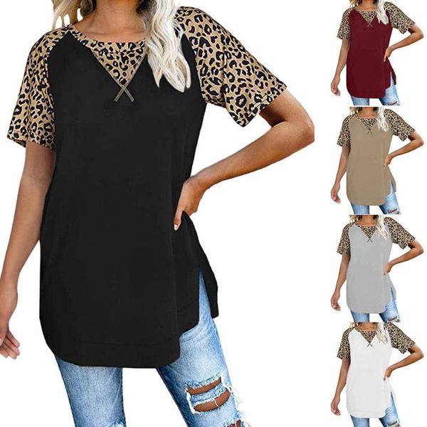 ladies fashion summer leopard print patchwork split blouse women blusas 2021 plus size shirt mujer m23 women's blouses & shirts, White
ladies fashion summer leopard print patchwork split blouse women blusas 2021 plus size shirt mujer m23 women's blouses & shirts, White
