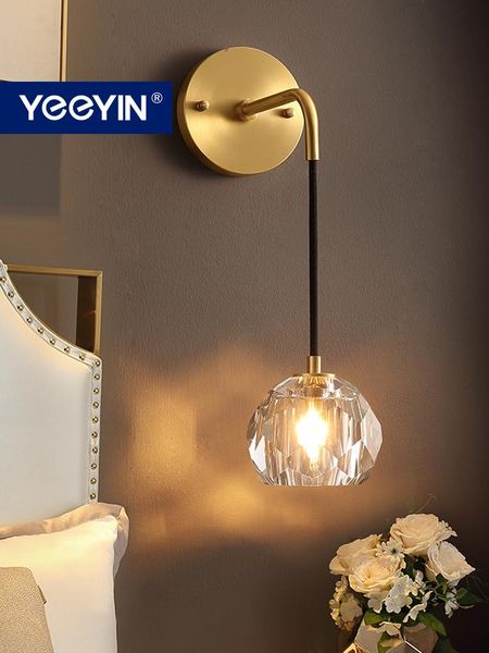 wall lamps yeeyin all copper light luxury crystal bedroom lamp nordic modern minimalist living room aisle 220v
wall lamps yeeyin all copper light luxury crystal bedroom lamp nordic modern minimalist living room aisle 220v