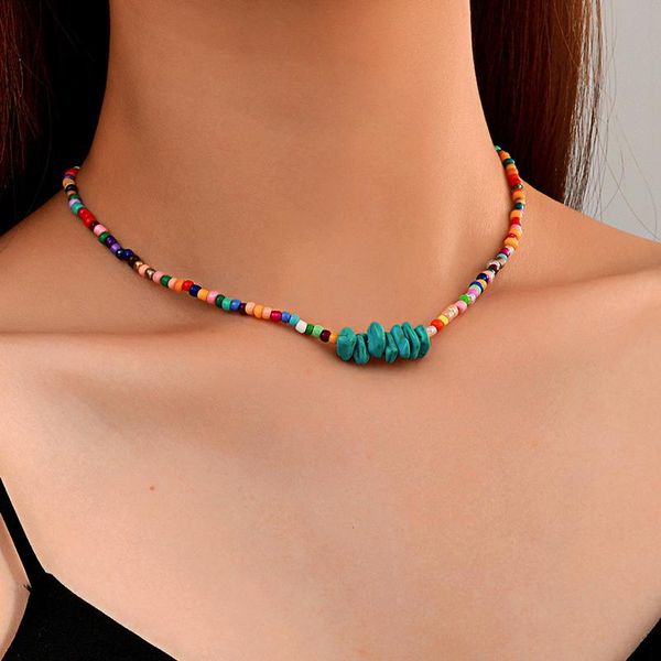 chokers vintage bohemian tiny beads choker collar necklace pendant turquoises irregular natural stone boho handmade jewelry, Golden;silver
chokers vintage bohemian tiny beads choker collar necklace pendant turquoises irregular natural stone boho handmade jewelry, Golden;silver