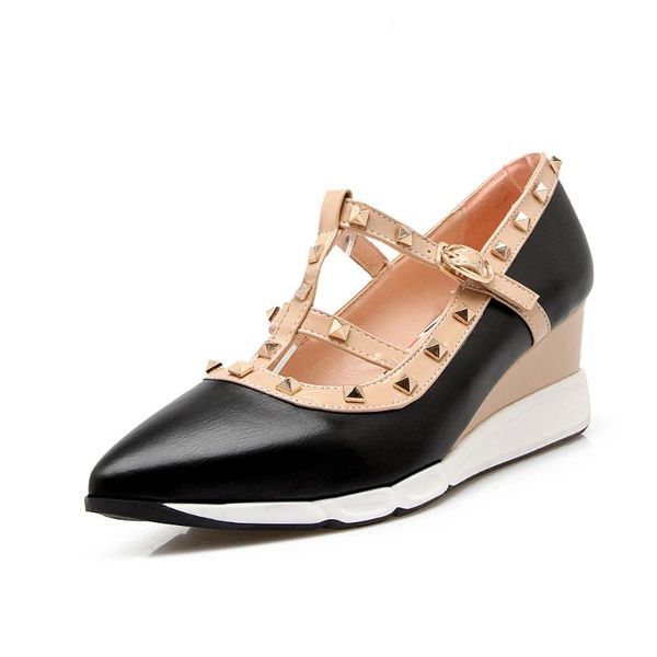 dress shoes women's small fresh buckle rivet pointed wedge 2021 single thick platform with casual, Black
dress shoes women's small fresh buckle rivet pointed wedge 2021 single thick platform with casual, Black