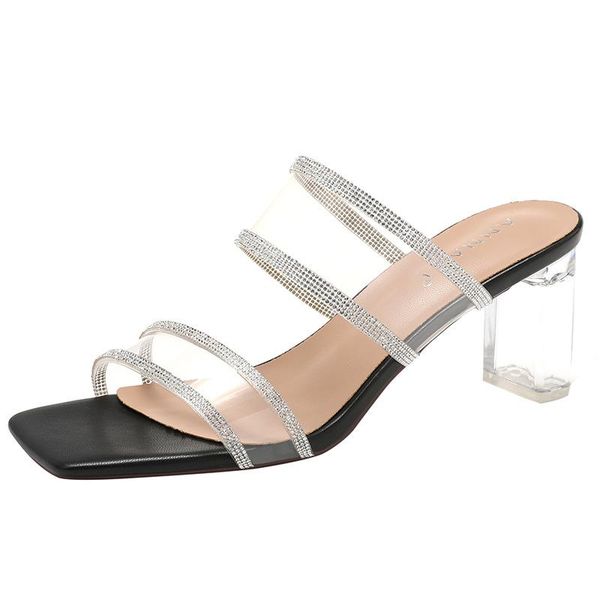 sandals water diamond fairy wind 2021 summer heels transparent thick heel crystal outside wearing, Black
sandals water diamond fairy wind 2021 summer heels transparent thick heel crystal outside wearing, Black