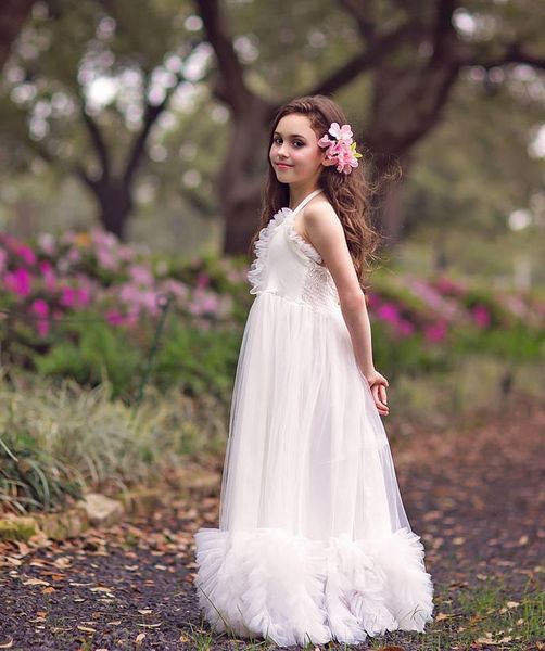 girl's dresses flower girls dress boho ivory tulle halter neckline backless long floor length formal children wear holy communion vesti, Red;yellow
girl's dresses flower girls dress boho ivory tulle halter neckline backless long floor length formal children wear holy communion vesti, Red;yellow