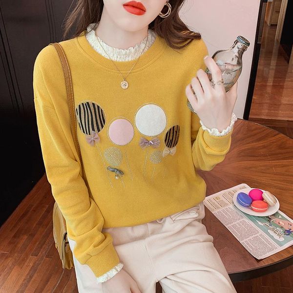 women's hoodies & sweatshirts fake two candy color girls patchwork female winter lace sweatshirt women o neck long sleeve cute pattern, Black
women's hoodies & sweatshirts fake two candy color girls patchwork female winter lace sweatshirt women o neck long sleeve cute pattern, Black