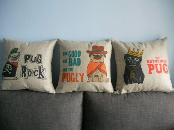 vintage dog pattern hipster pug cushion cover linen cotton throw pillow case home sofa decor 18" animal cushion/decorative
vintage dog pattern hipster pug cushion cover linen cotton throw pillow case home sofa decor 18" animal cushion/decorative