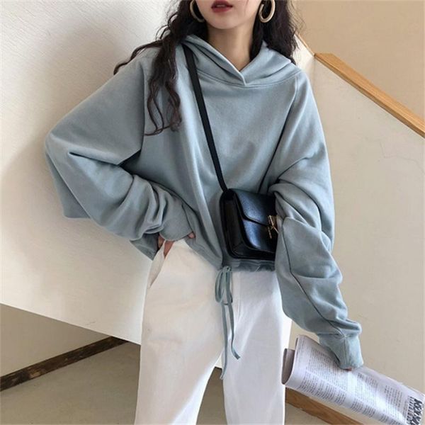 women's hoodies & sweatshirts korean style women spring autumn casual loose solid color long sleeve hooded pullover w3, Black
women's hoodies & sweatshirts korean style women spring autumn casual loose solid color long sleeve hooded pullover w3, Black