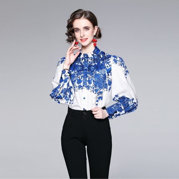spring vintage womens fashion designer flower print shirt puff sleeve blusas female clothes 210531, White
spring vintage womens fashion designer flower print shirt puff sleeve blusas female clothes 210531, White