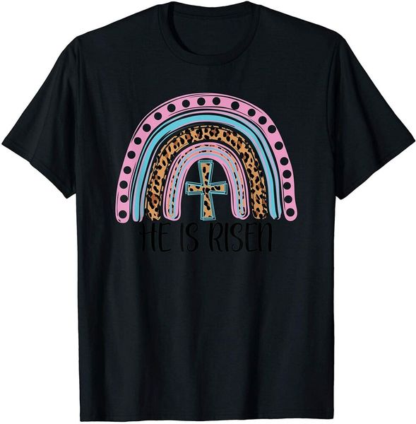 he is risen leopard rainbow christian jesus happy easter day boys men t-shirt, White;black
he is risen leopard rainbow christian jesus happy easter day boys men t-shirt, White;black
