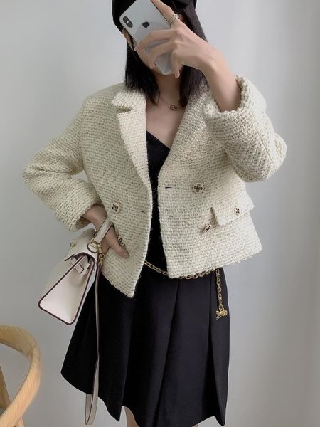 autumn women double breasted tweed jacket coat for ladies causal outerwear qbr women's jackets, Black;brown
autumn women double breasted tweed jacket coat for ladies causal outerwear qbr women's jackets, Black;brown