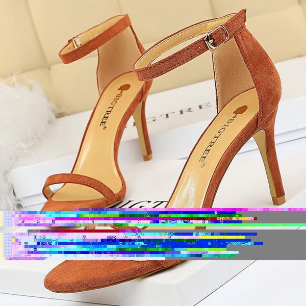 summer fashion women concise 8cm fetish high heels bridal sandals flock open toe style brown fairy female shoes dress, Black
summer fashion women concise 8cm fetish high heels bridal sandals flock open toe style brown fairy female shoes dress, Black