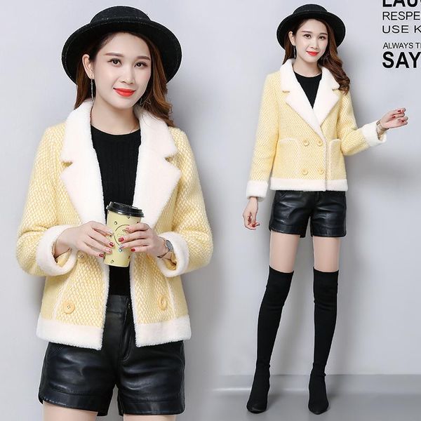 women's jackets 2021 autumn and winter style short jacket mink cashmere coat korean-style debutante-style car, Black;brown
women's jackets 2021 autumn and winter style short jacket mink cashmere coat korean-style debutante-style car, Black;brown