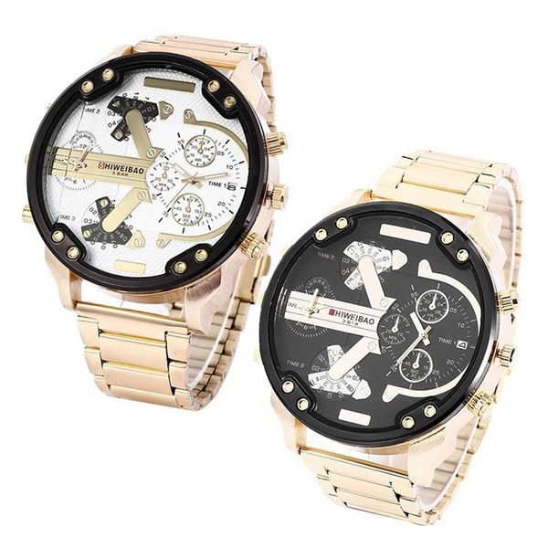brand men's large dial watch fashion personality clock steel band quartz sports wristwatches, Slivery;brown
brand men's large dial watch fashion personality clock steel band quartz sports wristwatches, Slivery;brown