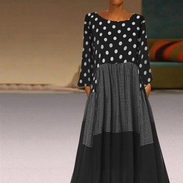 vintage autumn boho wave point womens dress print long sleeves o neck party maxi dresses loose ropa mujer, Black;gray
vintage autumn boho wave point womens dress print long sleeves o neck party maxi dresses loose ropa mujer, Black;gray