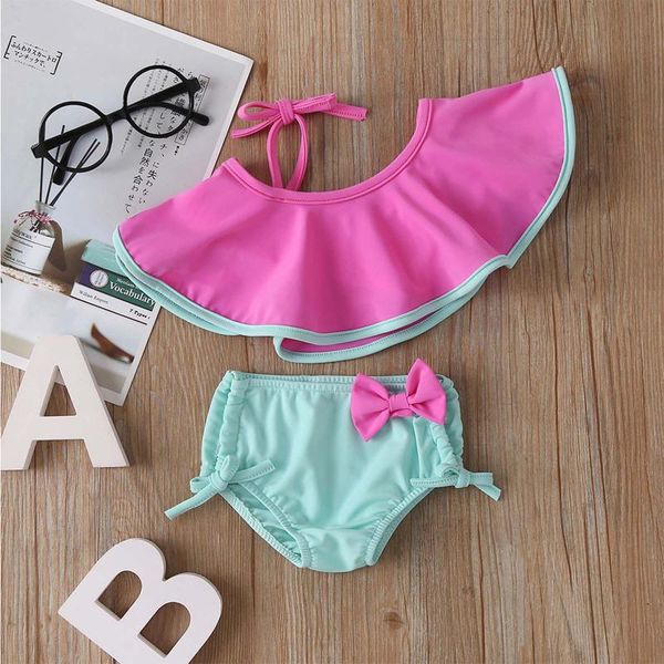 one-pieces toddler baby grils swimsuit summer bikini set solid color ruffled two-piece fashion beach bathing suit swimwear 1-5y, Black
one-pieces toddler baby grils swimsuit summer bikini set solid color ruffled two-piece fashion beach bathing suit swimwear 1-5y, Black