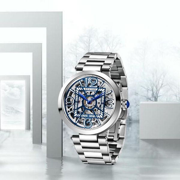 wristwatches 2021 benyar design stainless steel waterproof 50m men's mechanical watches automatic winding g3265z movement men wrist wat, Slivery;brown
wristwatches 2021 benyar design stainless steel waterproof 50m men's mechanical watches automatic winding g3265z movement men wrist wat, Slivery;brown