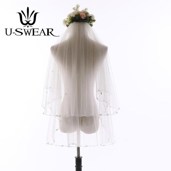 bridal veils u-swear 2021 arrival beaded women two layers sequin bead edge wedding veil with comb netting soft, Black
bridal veils u-swear 2021 arrival beaded women two layers sequin bead edge wedding veil with comb netting soft, Black