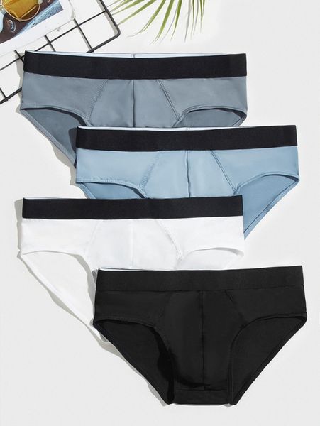 men 4pcs tape-waist brief l9oi#, Black;brown 
men 4pcs tape-waist brief l9oi#, Black;brown