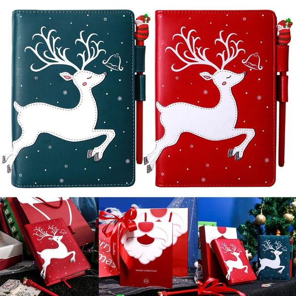 christmas elk leather diary notebook journal agenda planner notepad with pen set notepads, Purple;pink
christmas elk leather diary notebook journal agenda planner notepad with pen set notepads, Purple;pink