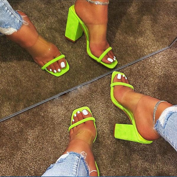 sandals women transparent ladies high heel slippers candy color open toes thick fashion female slides summer shoes 8f3g, Black
sandals women transparent ladies high heel slippers candy color open toes thick fashion female slides summer shoes 8f3g, Black