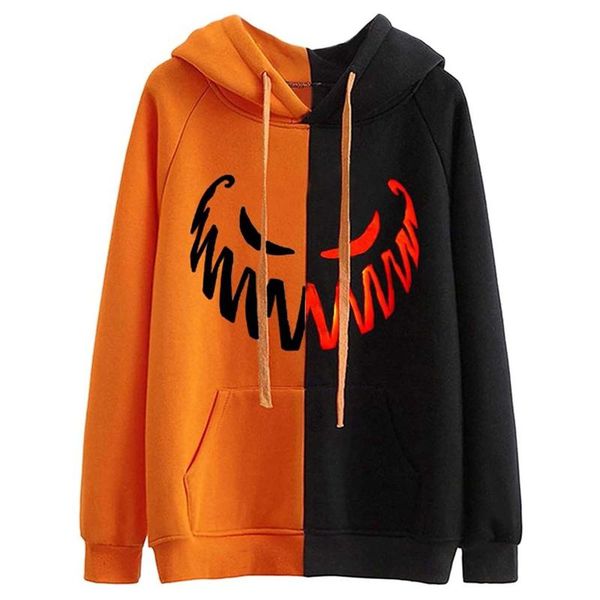 women's hoodies & sweatshirts halloween grimace autumn winter long sleeve hooded funny print pumpkin moletom feminino, Black
women's hoodies & sweatshirts halloween grimace autumn winter long sleeve hooded funny print pumpkin moletom feminino, Black