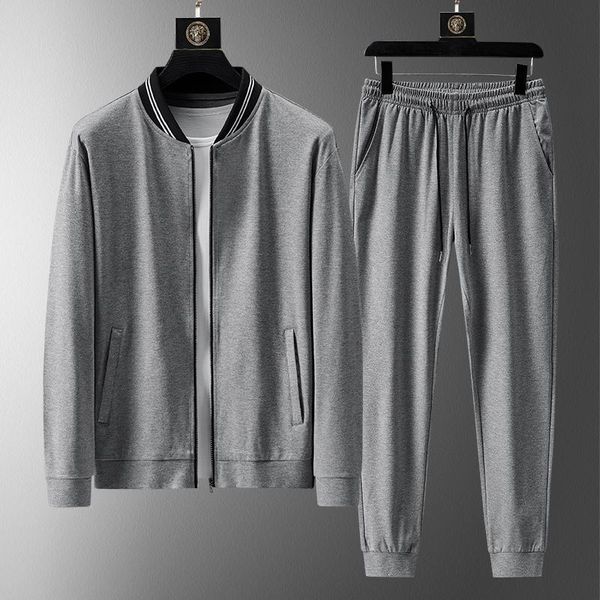 men's tracksuits sports suit autumn and winter 2-piece baseball collar jacket + casual pants fitness sportswear, Gray
men's tracksuits sports suit autumn and winter 2-piece baseball collar jacket + casual pants fitness sportswear, Gray