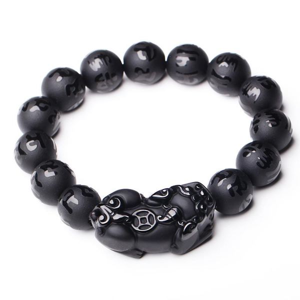 link, chain natural black obsidian matte pixiu beaded bracelet brave troops six-word mantra bead bangle diy bracelets for men women jewelry
link, chain natural black obsidian matte pixiu beaded bracelet brave troops six-word mantra bead bangle diy bracelets for men women jewelry