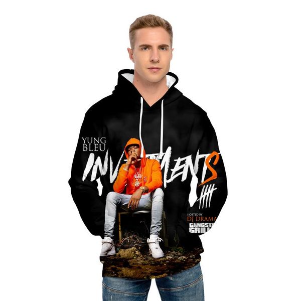 men's hoodies & sweatshirts 2021 men hip hop hoodie sweatshirt rapper yung bleu 3d print harajuku streetwear winter cotton hooded pullo, Black
men's hoodies & sweatshirts 2021 men hip hop hoodie sweatshirt rapper yung bleu 3d print harajuku streetwear winter cotton hooded pullo, Black