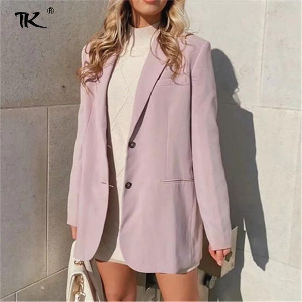 women's suits & blazers pink notched long sleeve basic blazer solid office lady's loose casual streetwear fashion autumn 2021, White;black
women's suits & blazers pink notched long sleeve basic blazer solid office lady's loose casual streetwear fashion autumn 2021, White;black