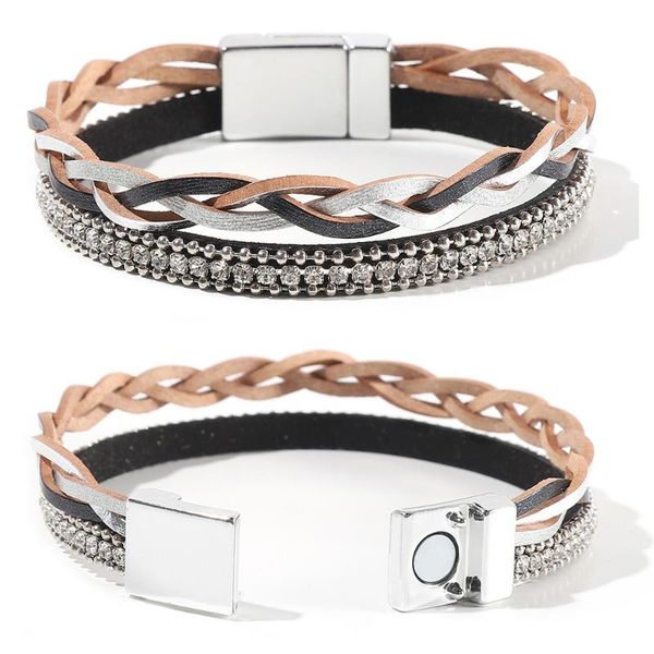 tennis wybu four style women multi-layer leather wrap bracelet handmade wristband braided rope with magnetic buckle jewelry, Golden;silver
tennis wybu four style women multi-layer leather wrap bracelet handmade wristband braided rope with magnetic buckle jewelry, Golden;silver