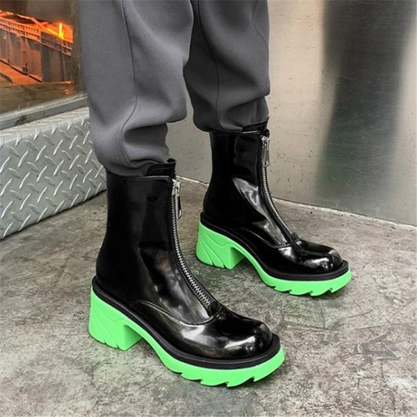 boots pxelena ins front zip women genuine leather ankle chunky block high heels motorcycle biker shoes fall winter 2021, Black
boots pxelena ins front zip women genuine leather ankle chunky block high heels motorcycle biker shoes fall winter 2021, Black