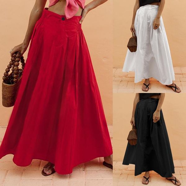 skirts women celmia vintage pleated maxi long 2021 summer casual loose solid party beach high elastic waist, Black
skirts women celmia vintage pleated maxi long 2021 summer casual loose solid party beach high elastic waist, Black
