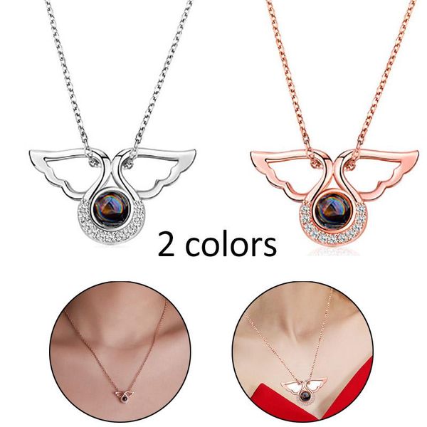 pendant necklaces rose gold 100 languages i love you projection necklace for women jewelry memory wedding valentine's day, Silver
pendant necklaces rose gold 100 languages i love you projection necklace for women jewelry memory wedding valentine's day, Silver