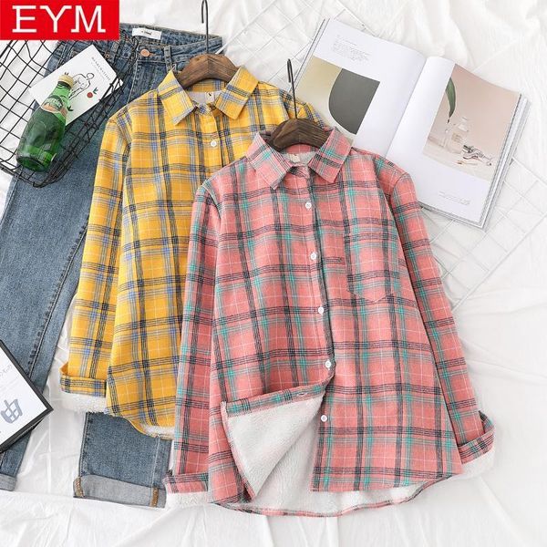women's jackets 2021 arrivals winter warm women plaid coat and clothes ladies casual loose plus velvet thicke brushed shirt style jacke, Black;brown
women's jackets 2021 arrivals winter warm women plaid coat and clothes ladies casual loose plus velvet thicke brushed shirt style jacke, Black;brown