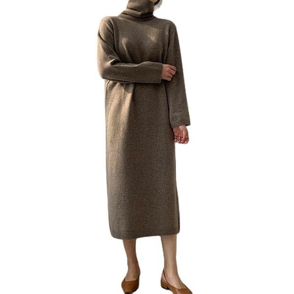 casual dresses knitted dress 2021 autumn and winter high neck long sleeve loose sweater fashion women's clothing, Black;gray
casual dresses knitted dress 2021 autumn and winter high neck long sleeve loose sweater fashion women's clothing, Black;gray
