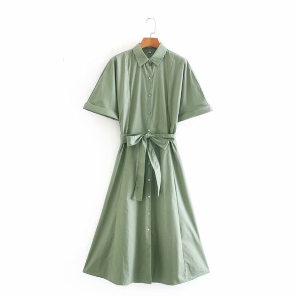 casual short sleve cotton dress summer turn down collar a-line midi street with sash women vacation beach nx9710 210525, Black;gray
casual short sleve cotton dress summer turn down collar a-line midi street with sash women vacation beach nx9710 210525, Black;gray