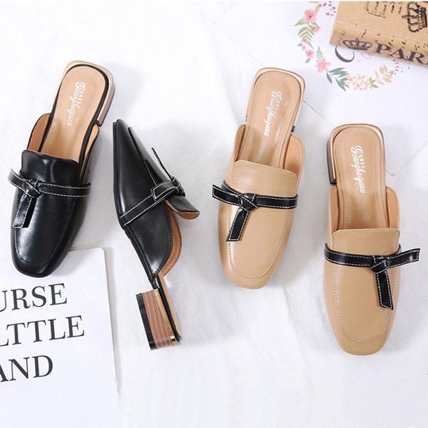 slippers women shoes summer low heels mules closed square toe bow-knot casual comfy slides femme brand designer brief flip flops, Black
slippers women shoes summer low heels mules closed square toe bow-knot casual comfy slides femme brand designer brief flip flops, Black