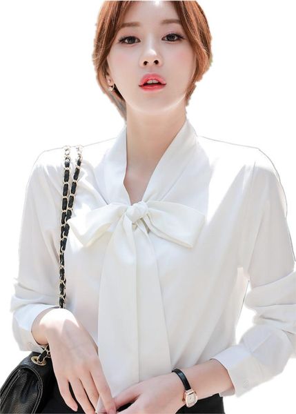 women's t-shirt spring and autumn ol office lady korean professional commuter shirt long sleeve v-neck bow white chiffon
women's t-shirt spring and autumn ol office lady korean professional commuter shirt long sleeve v-neck bow white chiffon
