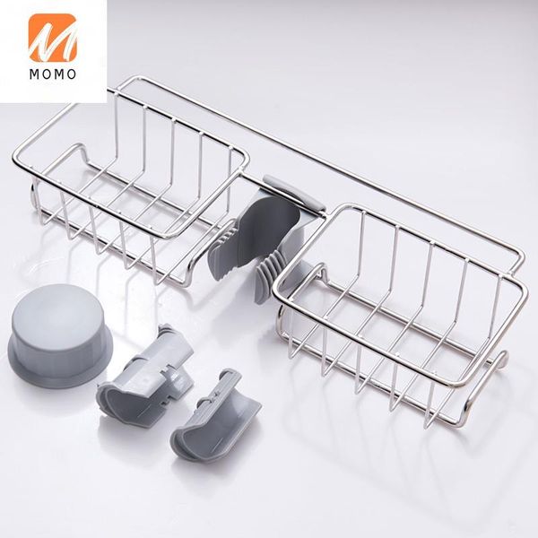 racks hanging on a faucet draining rack kitchen supplies drill-sink storage bottles & jars