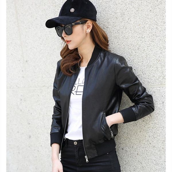 women's leather & faux fashion spring women motorcycle pu black bomber jacket female short student biker coat ladies' jackets
women's leather & faux fashion spring women motorcycle pu black bomber jacket female short student biker coat ladies' jackets