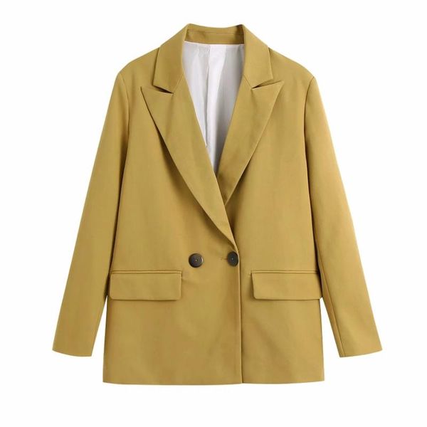women's jackets women long sleeve casual suit coat female double breasted outerwear office lady loose c1161, Black;brown
women's jackets women long sleeve casual suit coat female double breasted outerwear office lady loose c1161, Black;brown