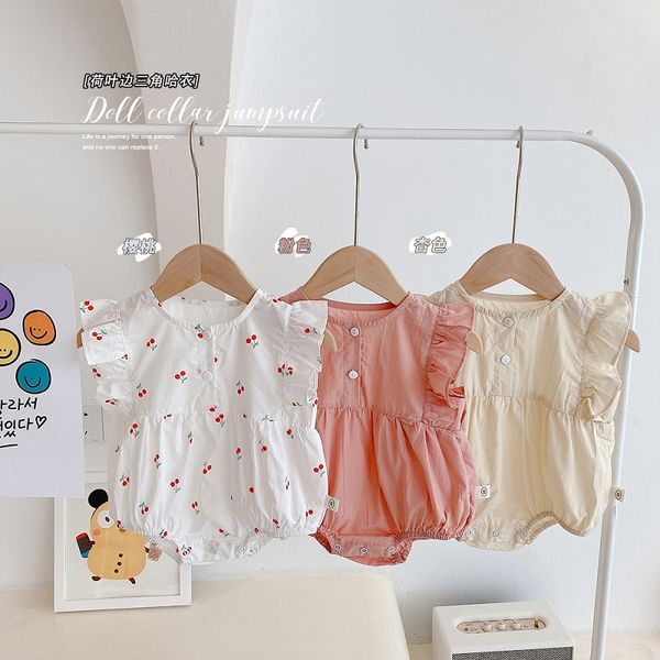 2021 summer bodysuit 0-2years newborn baby girl cherry pattern soft cotton one-pieces jumpsuit infant short sleeve kids clothing, Blue
2021 summer bodysuit 0-2years newborn baby girl cherry pattern soft cotton one-pieces jumpsuit infant short sleeve kids clothing, Blue