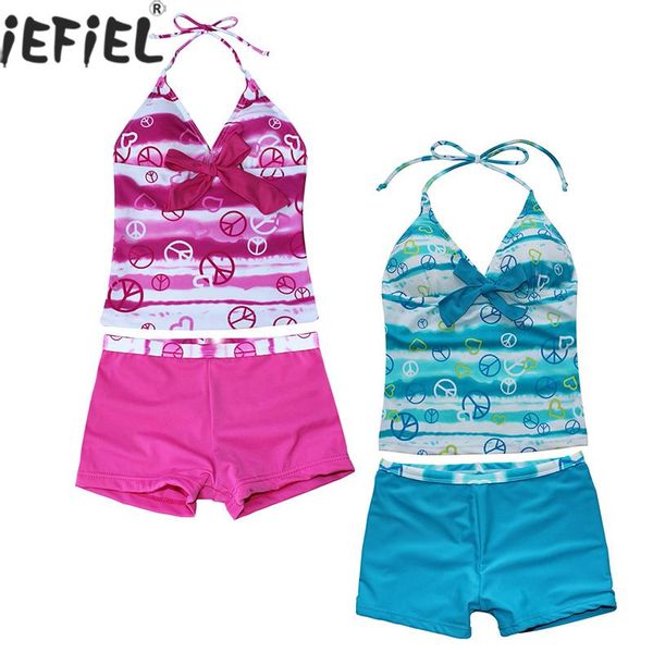 2pcs heart print girls swimwear halter tankini v neck sleeveless kids swimsuit with bottoms summer beachwear bathing suit one-pieces, Black
2pcs heart print girls swimwear halter tankini v neck sleeveless kids swimsuit with bottoms summer beachwear bathing suit one-pieces, Black