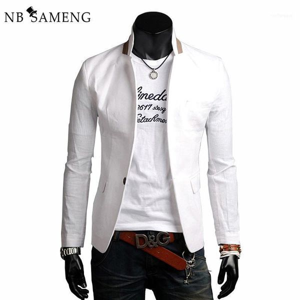 men's suits & blazers mens male suit fashion 2021 european slim fit casual linen single button blazer jacket traje hombre 13m05691, White;black
men's suits & blazers mens male suit fashion 2021 european slim fit casual linen single button blazer jacket traje hombre 13m05691, White;black